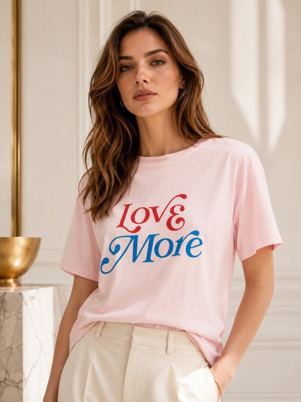Philosophy di Lorenzo Serafini Love More Graphic Tee NWOT Pink Made in Italy